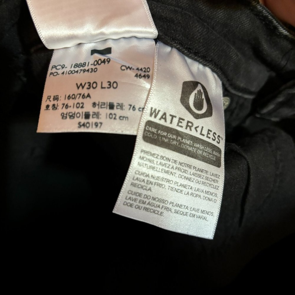 Levi’s 711 Skinny Jeans Black Stretchy 30x30 - Picture 16 of 16